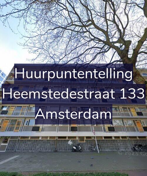 Foto gevel Huurpuntentelling voor Heemstedestraat 133, Amsterdam