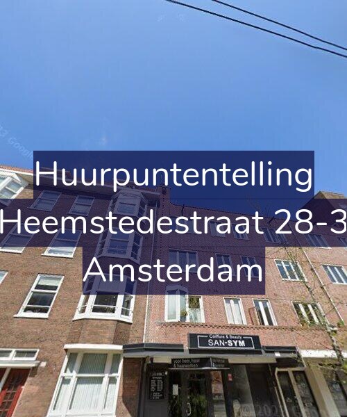 Foto gevel Huurpuntentelling voor Heemstedestraat 28-3, Amsterdam