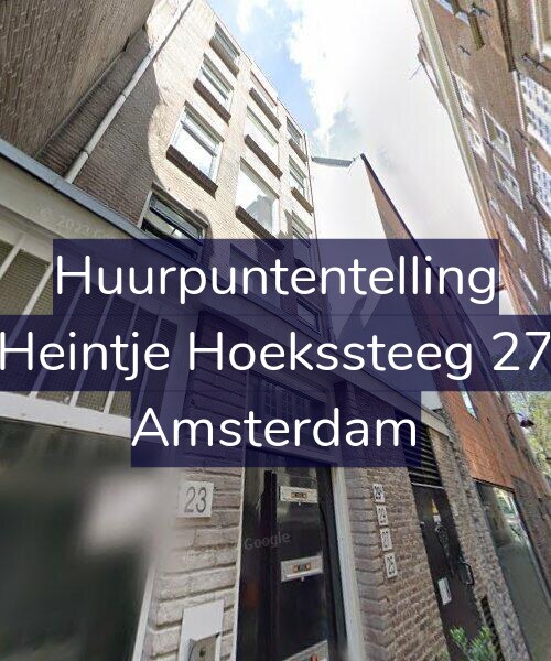 Foto gevel Huurpuntentelling voor Heintje Hoekssteeg 27, Amsterdam