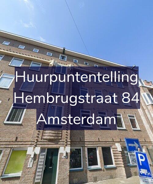 Foto gevel Huurpuntentelling voor Hembrugstraat 84, Amsterdam