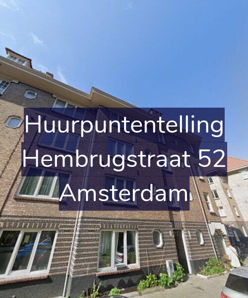 Foto gevel Huurpuntentelling voor Hembrugstraat 52, Amsterdam
