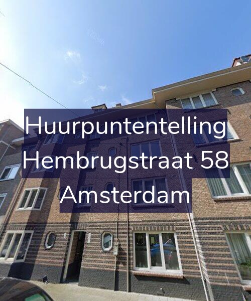 Foto gevel Huurpuntentelling voor Hembrugstraat 58, Amsterdam