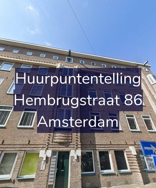 Foto gevel Huurpuntentelling voor Hembrugstraat 86, Amsterdam