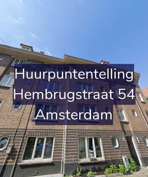 Foto gevel Huurpuntentelling voor Hembrugstraat 54, Amsterdam