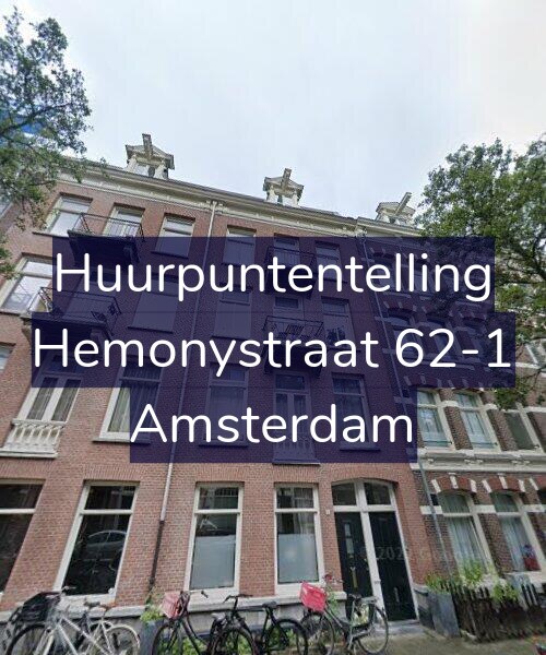 Foto gevel Huurpuntentelling voor Hemonystraat 62-1, Amsterdam