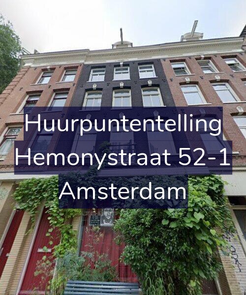 Foto gevel Huurpuntentelling voor Hemonystraat 52-1, Amsterdam