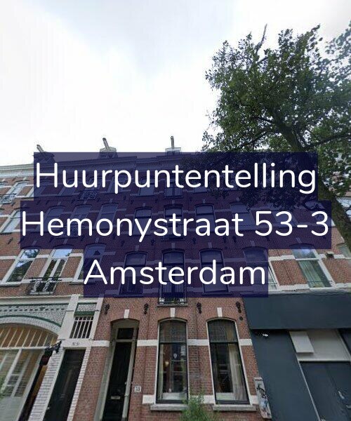 Foto gevel Huurpuntentelling voor Hemonystraat 53-3, Amsterdam