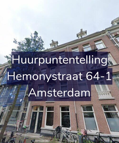 Foto gevel Huurpuntentelling voor Hemonystraat 64-1, Amsterdam