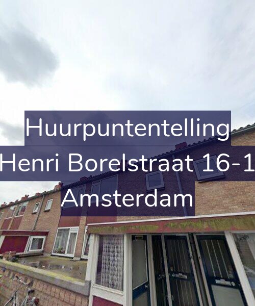 Foto gevel Huurpuntentelling voor Henri Borelstraat 16-1, Amsterdam