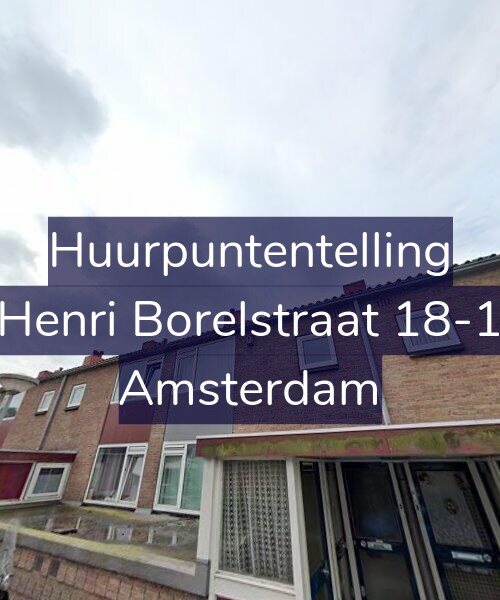 Foto gevel Huurpuntentelling voor Henri Borelstraat 18-1, Amsterdam