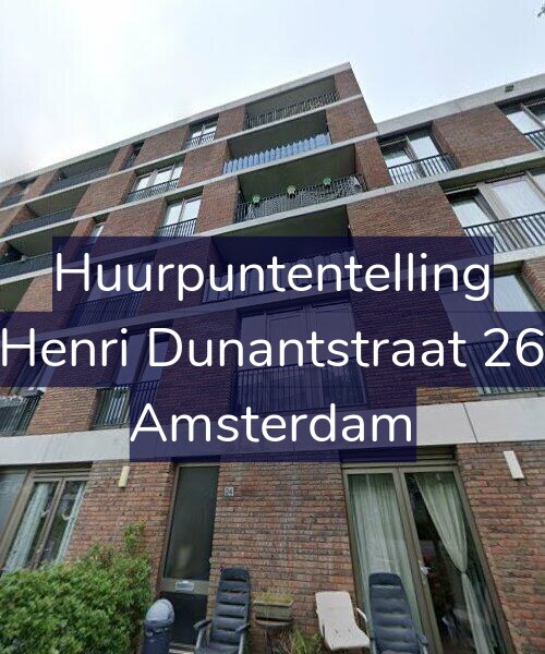 Foto gevel Huurpuntentelling voor Henri Dunantstraat 26, Amsterdam