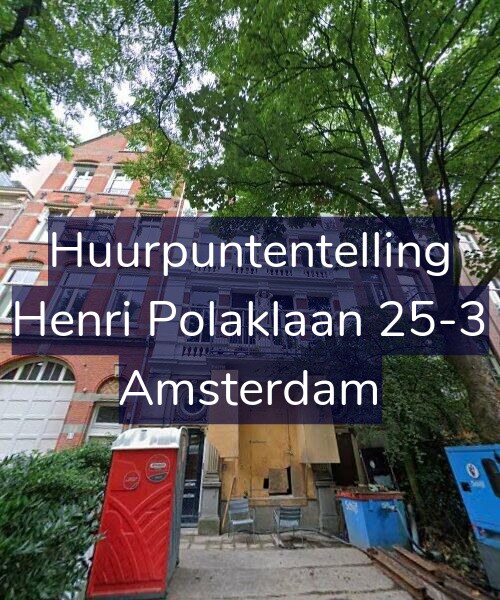 Foto gevel Huurpuntentelling voor Henri Polaklaan 25-3, Amsterdam