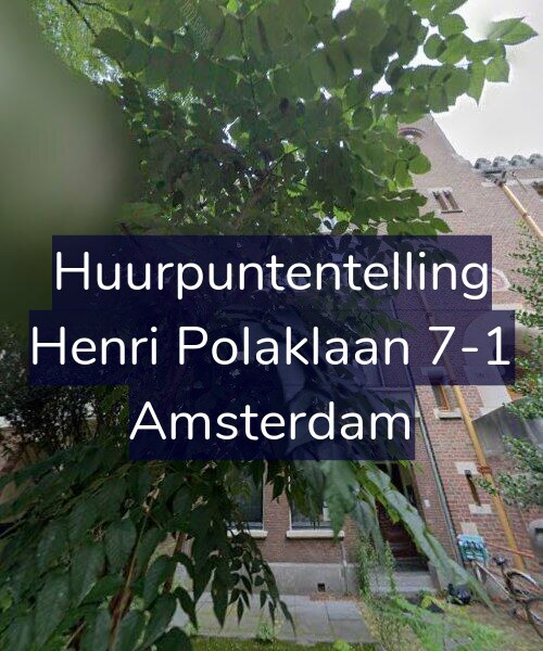 Foto gevel Huurpuntentelling voor Henri Polaklaan 7-1, Amsterdam