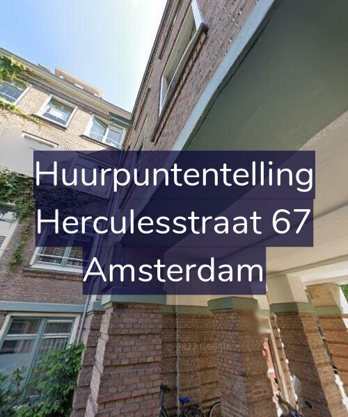 Foto gevel Huurpuntentelling voor Herculesstraat 67, Amsterdam