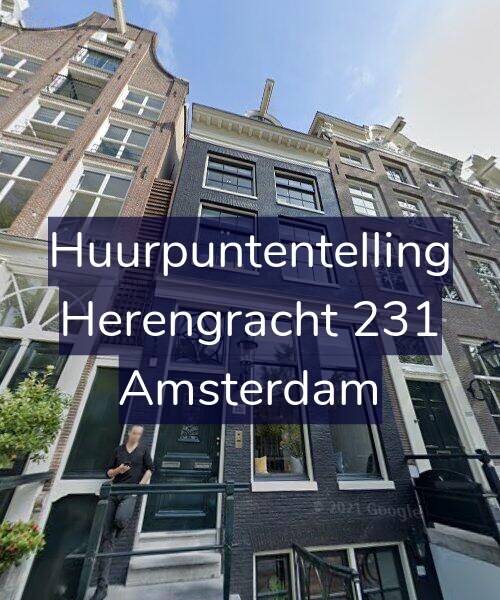 Foto gevel Huurpuntentelling voor Herengracht 231, Amsterdam