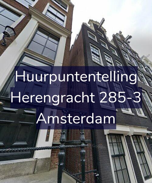 Foto gevel Huurpuntentelling voor Herengracht 285-3, Amsterdam