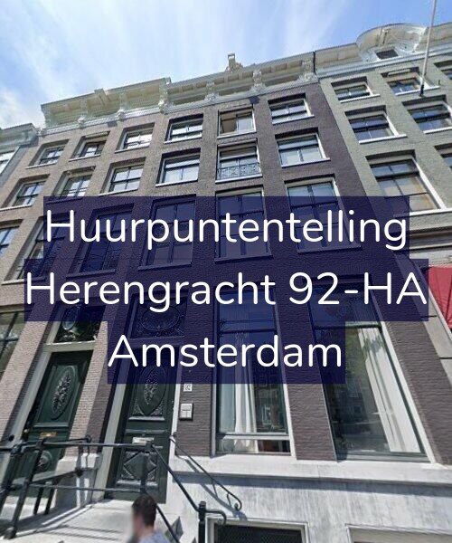 Foto gevel Huurpuntentelling voor Herengracht 92-HA, Amsterdam