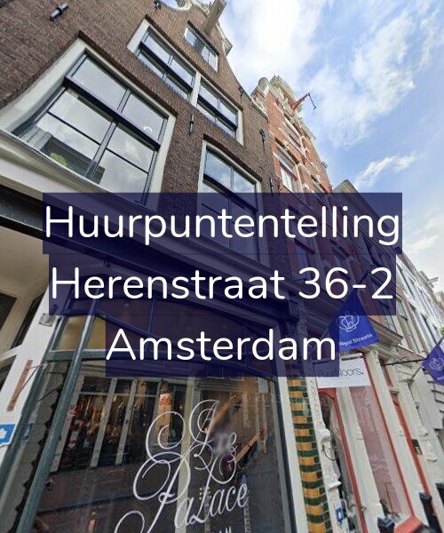 Foto gevel Huurpuntentelling voor Herenstraat 36-2, Amsterdam