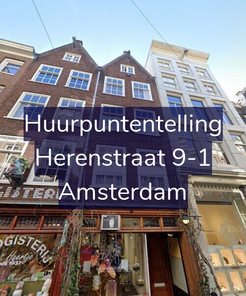 Foto gevel Huurpuntentelling voor Herenstraat 9-1, Amsterdam