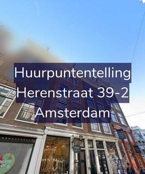 Foto gevel Huurpuntentelling voor Herenstraat 39-2, Amsterdam