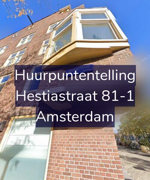 Foto gevel Huurpuntentelling voor Hestiastraat 81-1, Amsterdam