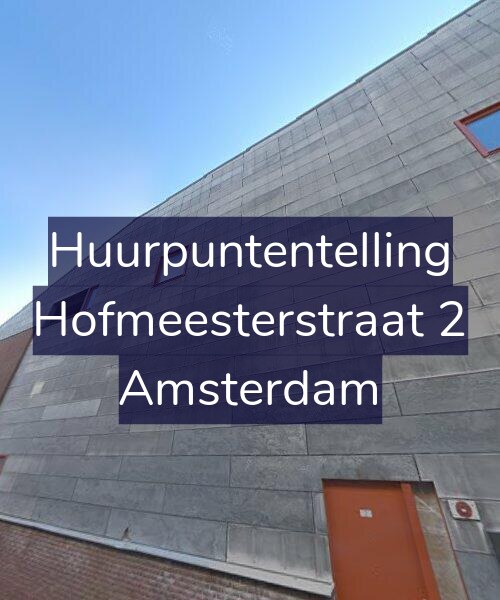 Foto gevel Huurpuntentelling voor Hofmeesterstraat 2, Amsterdam
