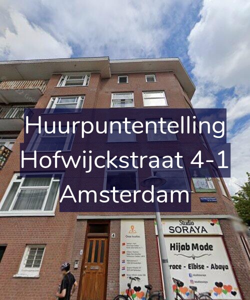 Foto gevel Huurpuntentelling voor Hofwijckstraat 4-1, Amsterdam