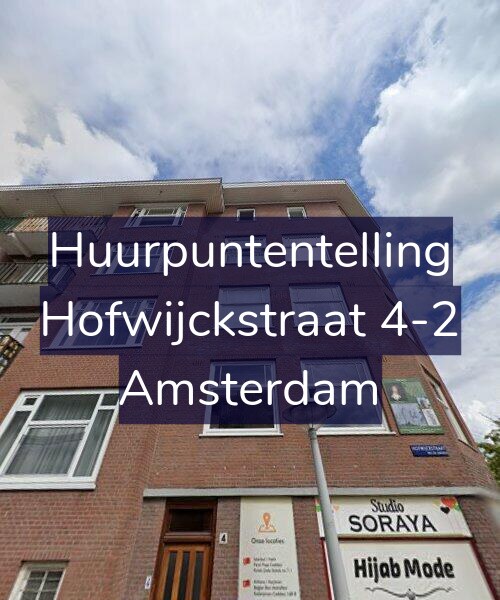 Foto gevel Huurpuntentelling voor Hofwijckstraat 4-2, Amsterdam