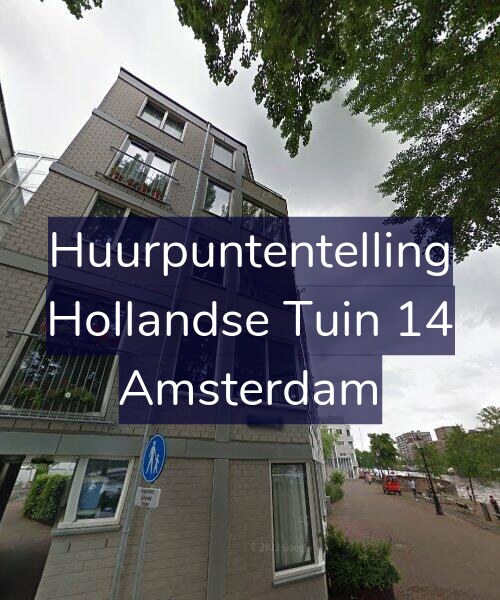 Foto gevel Huurpuntentelling voor Hollandse Tuin 14, Amsterdam