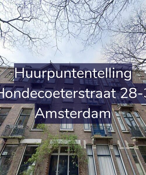 Foto gevel Huurpuntentelling voor Hondecoeterstraat 28-3, Amsterdam