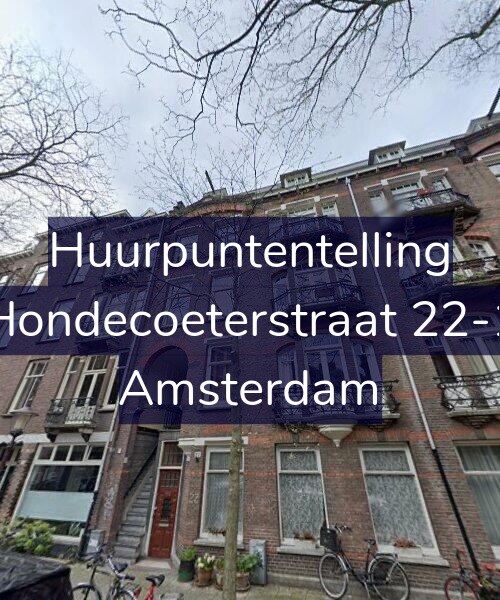 Foto gevel Huurpuntentelling voor Hondecoeterstraat 22-1, Amsterdam