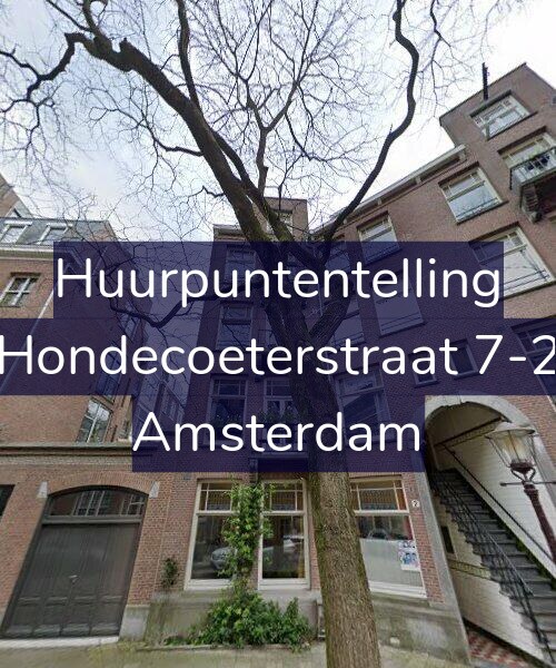 Foto gevel Huurpuntentelling voor Hondecoeterstraat 7-2, Amsterdam