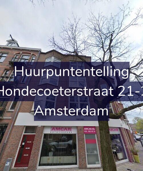 Foto gevel Huurpuntentelling voor Hondecoeterstraat 21-2, Amsterdam