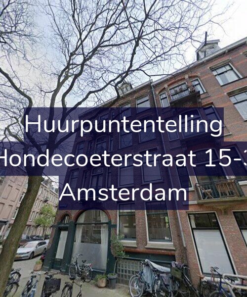 Foto gevel Huurpuntentelling voor Hondecoeterstraat 15-3, Amsterdam