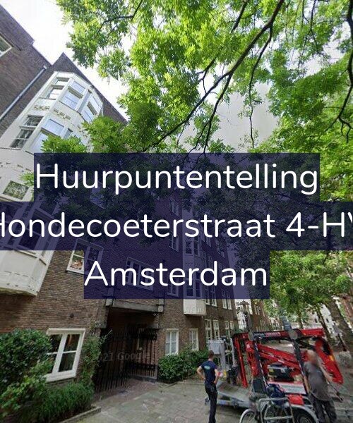 Foto gevel Huurpuntentelling voor Hondecoeterstraat 4-HV, Amsterdam