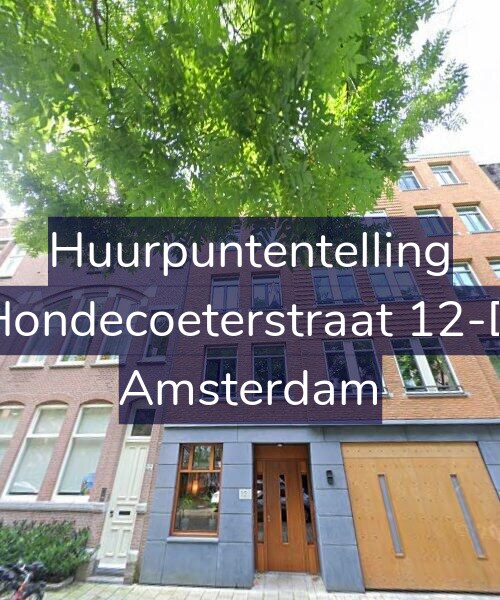 Foto gevel Huurpuntentelling voor Hondecoeterstraat 12-D, Amsterdam