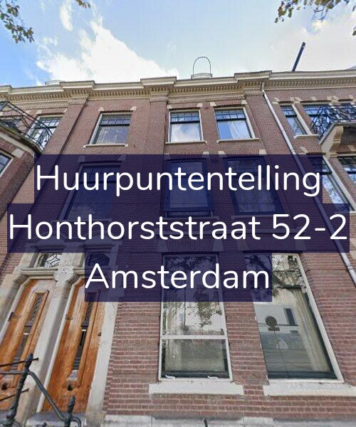 Foto gevel Huurpuntentelling voor Honthorststraat 52-2, Amsterdam