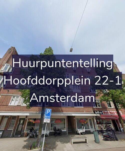 Foto gevel Huurpuntentelling voor Hoofddorpplein 22-1, Amsterdam
