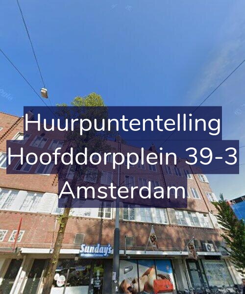 Foto gevel Huurpuntentelling voor Hoofddorpplein 39-3, Amsterdam