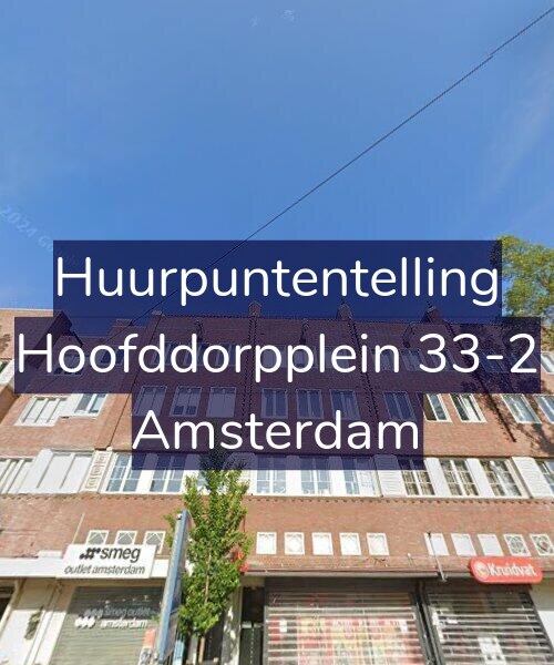 Foto gevel Huurpuntentelling voor Hoofddorpplein 33-2, Amsterdam