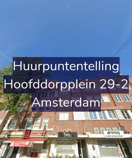 Foto gevel Huurpuntentelling voor Hoofddorpplein 29-2, Amsterdam