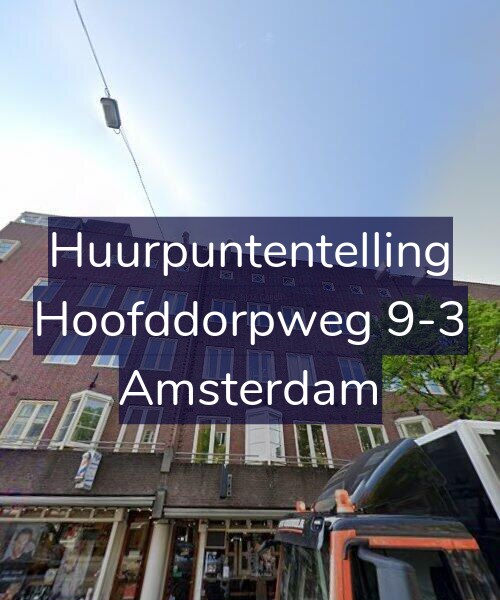 Foto gevel Huurpuntentelling voor Hoofddorpweg 9-3, Amsterdam