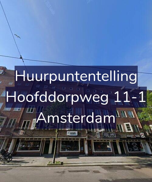 Foto gevel Huurpuntentelling voor Hoofddorpweg 11-1, Amsterdam