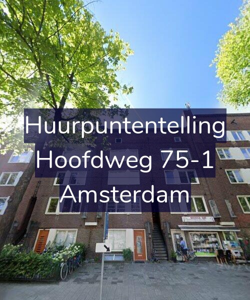 Foto gevel Huurpuntentelling voor Hoofdweg 75-1, Amsterdam