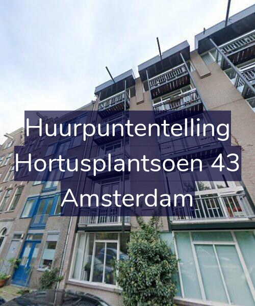 Foto gevel Huurpuntentelling voor Hortusplantsoen 43, Amsterdam
