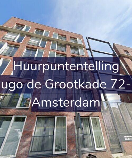 Foto gevel Huurpuntentelling voor Hugo de Grootkade 72-H, Amsterdam