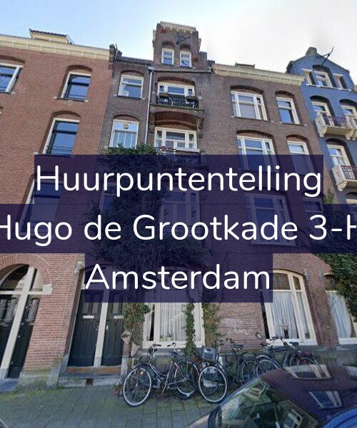 Foto gevel Huurpuntentelling voor Hugo de Grootkade 3-H, Amsterdam
