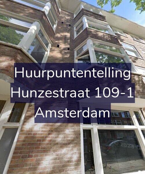 Foto gevel Huurpuntentelling voor Hunzestraat 109-1, Amsterdam