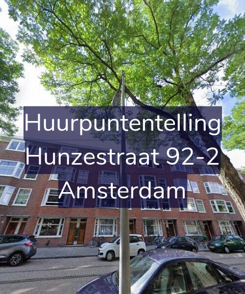 Foto gevel Huurpuntentelling voor Hunzestraat 92-2, Amsterdam