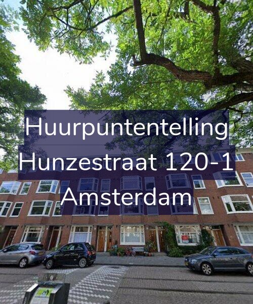 Foto gevel Huurpuntentelling voor Hunzestraat 120-1, Amsterdam